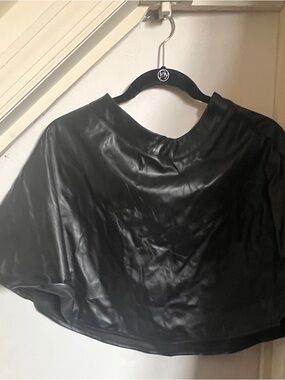 Cupshe Black Faux Leather Mini Skirt